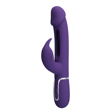 Party Up DAVID Swinging Vibe - Purple - Purple 23.2 cm USB Rechargeable Rabbit Vibrator with Flicking Arm Party Up