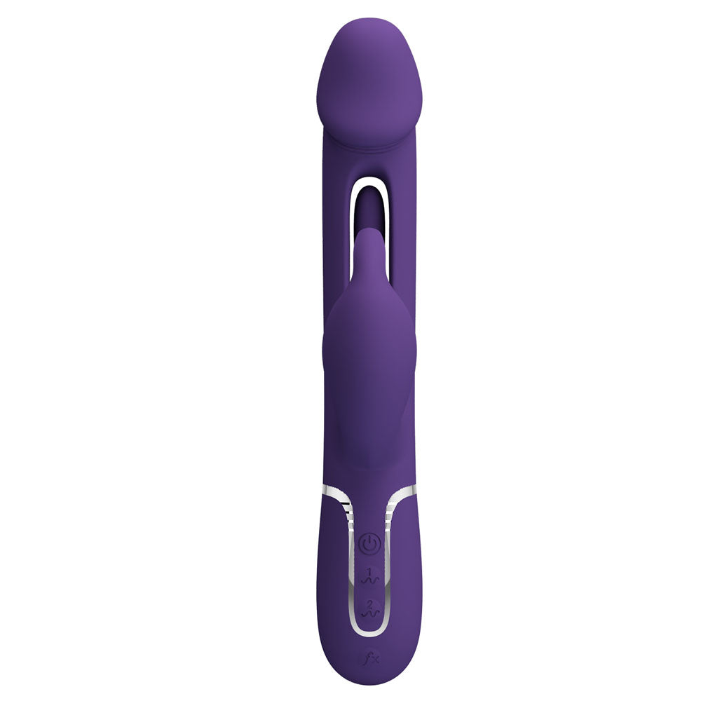Party Up DAVID Swinging Vibe - Purple - Purple 23.2 cm USB Rechargeable Rabbit Vibrator with Flicking Arm Party Up