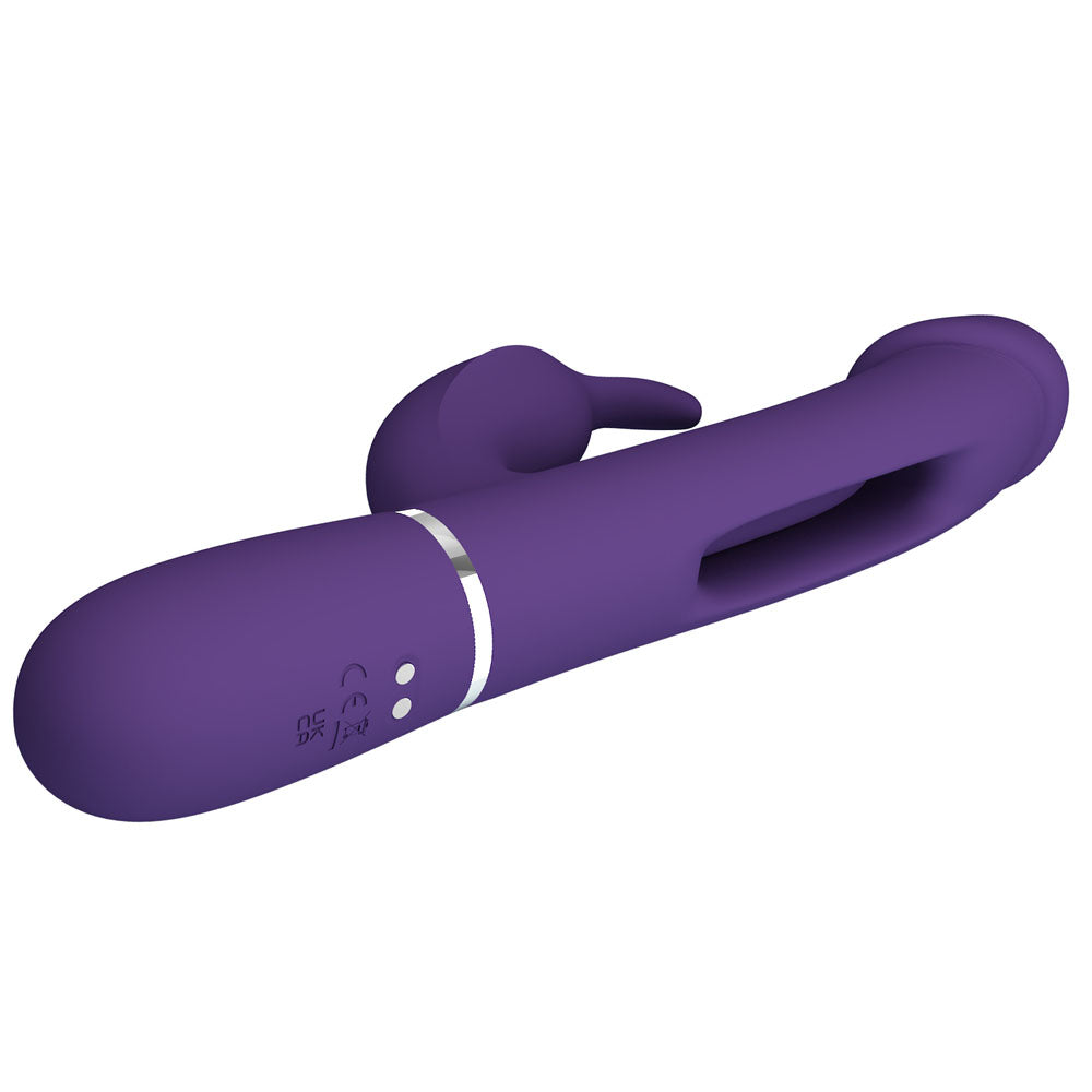 Party Up DAVID Swinging Vibe - Purple - Purple 23.2 cm USB Rechargeable Rabbit Vibrator with Flicking Arm Party Up