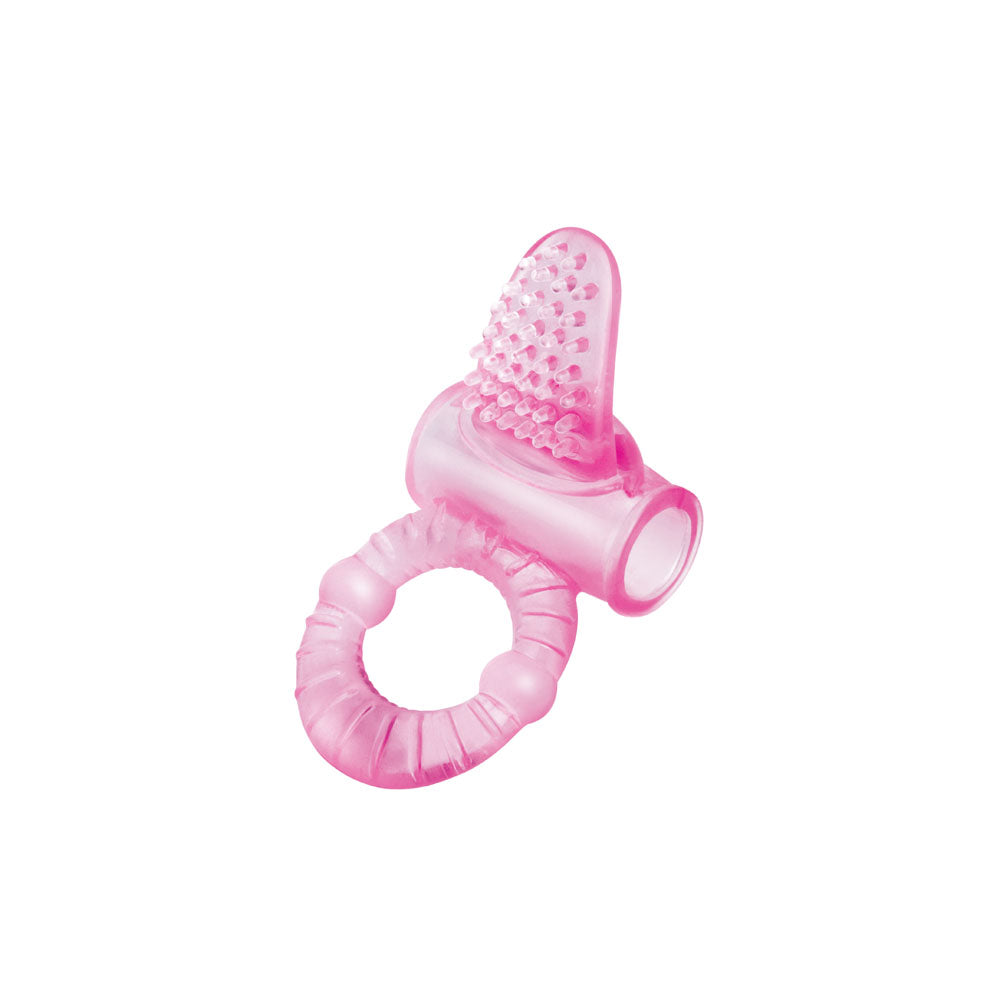 Bodywand Rechargeable Lick It Pleasure Ring - Pink USB Rechargeable Vibrating Cock Ring Bodywand