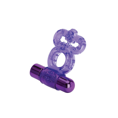 Bodywand Rechargeable Duo Ring - Purple USB Rechargable Vibrating Cock Ring Bodywand