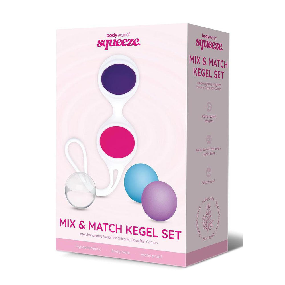 Bodywand Squeeze Mix & Match Kegel Set - Coloured Weighted Kegel Balls Set Bodywand