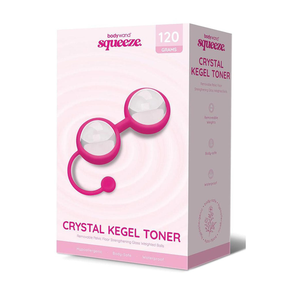 Bodywand Squeeze Crystal Kegel Toner - Glass Weighted Kegel Balls Set Bodywand