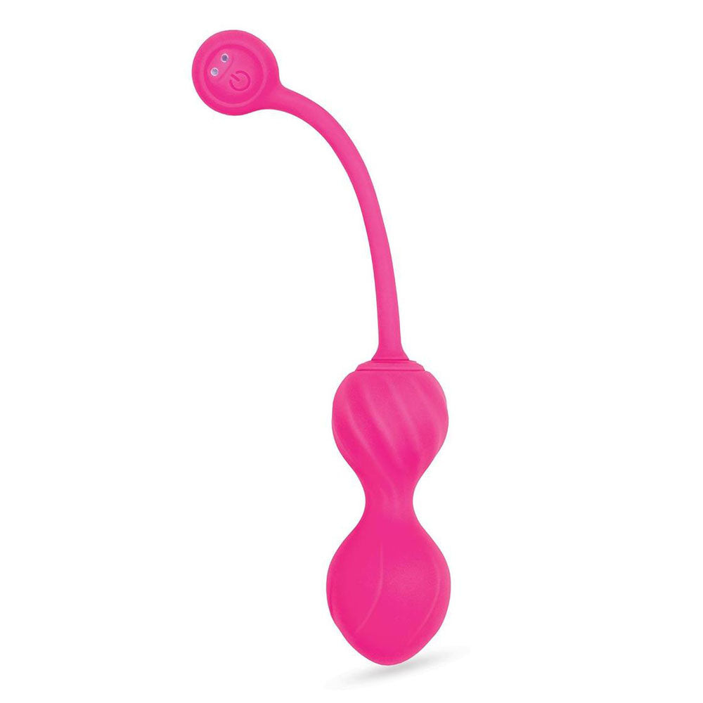 Bodywand Squeeze Remote-Control Pelvic Floor Trainer - Pink USB Rechargeable Weighted Kegel Balls with Remote Bodywand