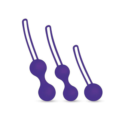Bodywand Squeeze 3pc Kegel Training Set - Purple Weighted Kegel Ball Set - 3 Piece Kit Bodywand