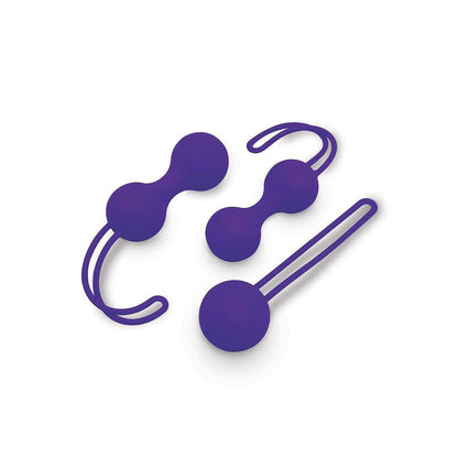 Bodywand Squeeze 3pc Kegel Training Set - Purple Weighted Kegel Ball Set - 3 Piece Kit Bodywand