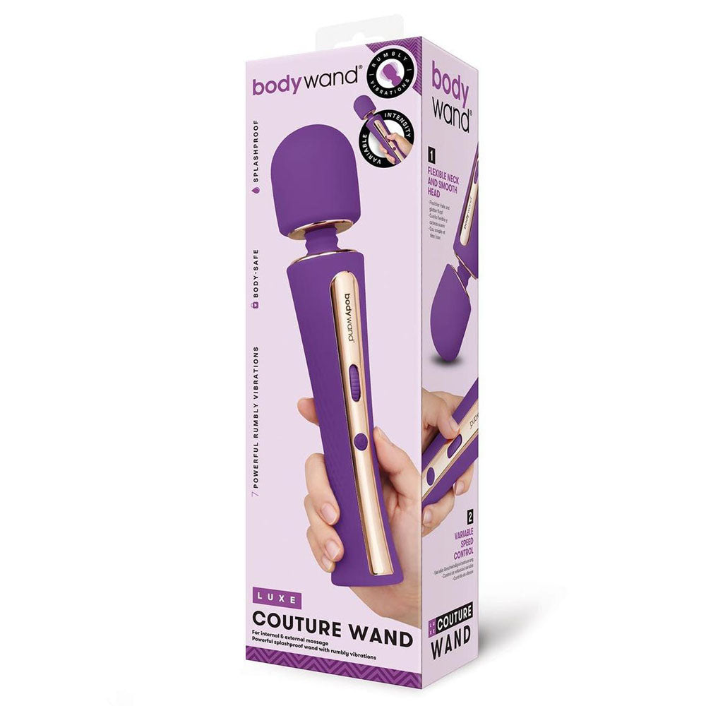 Bodywand Luxe Couture Wand - Purple 28.2 cm USB Rechargeable Massage Wand Bodywand