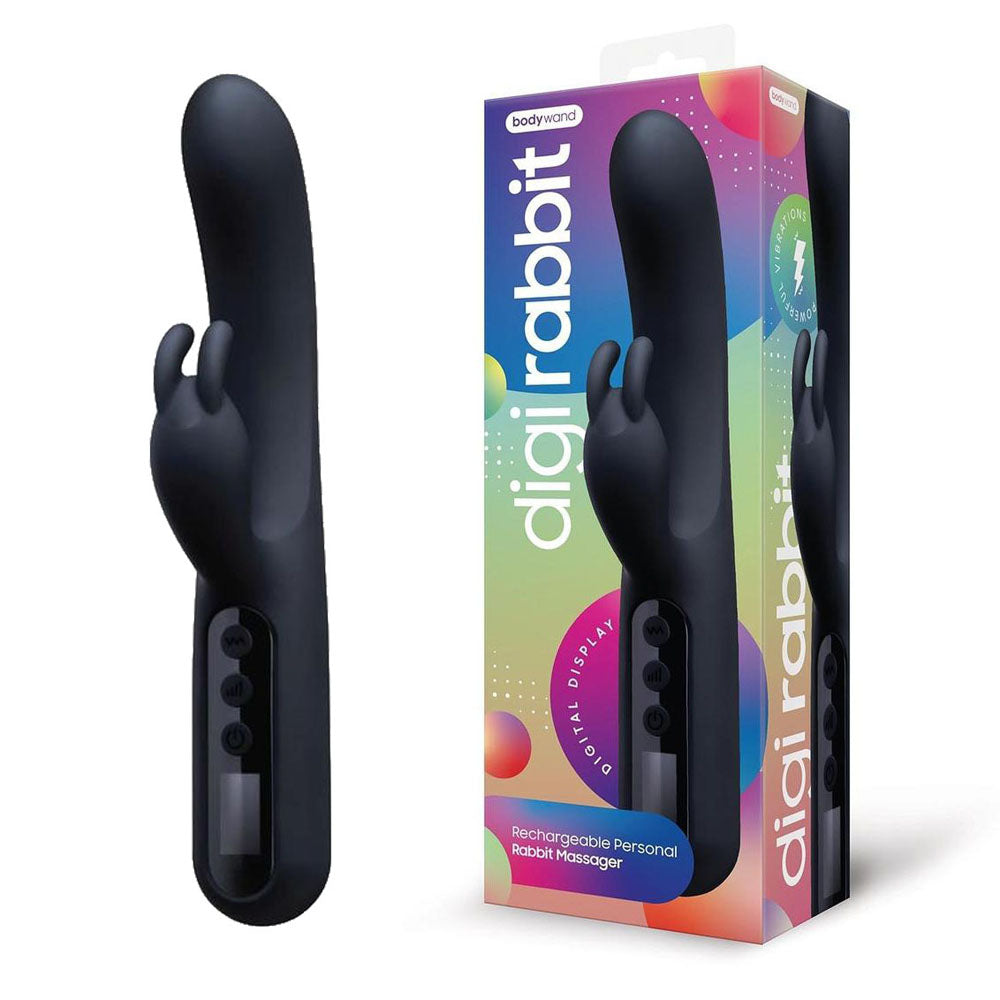 Bodywayd Digi Rabbit - Black 23 cm USB Rechargeable Rabbit Vibrator Bodywand