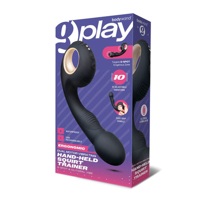 Bodywand G-Play Vibrating Squirt Trainer - Black 17 cm USB Rechargeable Vibrator Bodywand