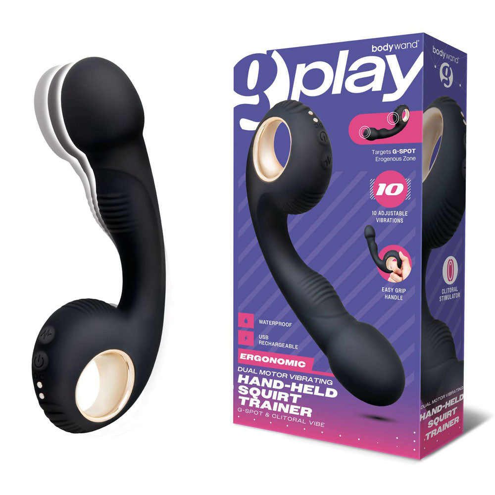 Bodywand G-Play Vibrating Squirt Trainer - Black 17 cm USB Rechargeable Vibrator Bodywand