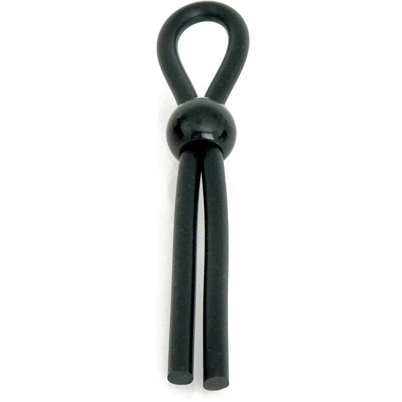 Boneyard Cock Leash Single - Black Adjustable Cock Lasso Ring Boneyard