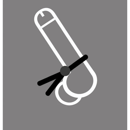 Boneyard Cock Leash Single - Black Adjustable Cock Lasso Ring Boneyard