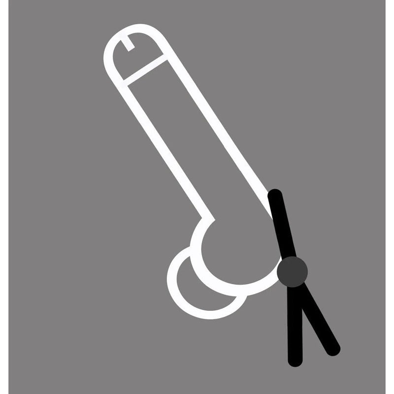 Boneyard Cock Leash Single - Black Adjustable Cock Lasso Ring Boneyard