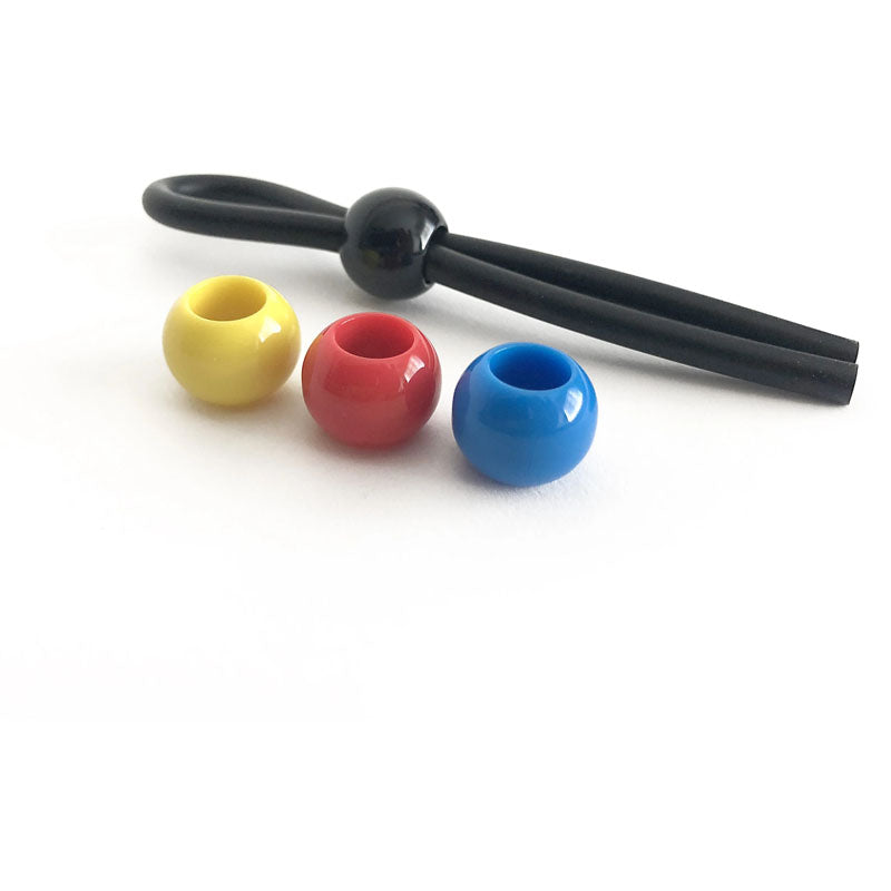 Boneyard Cock Leash Single - Black Adjustable Cock Lasso Ring Boneyard