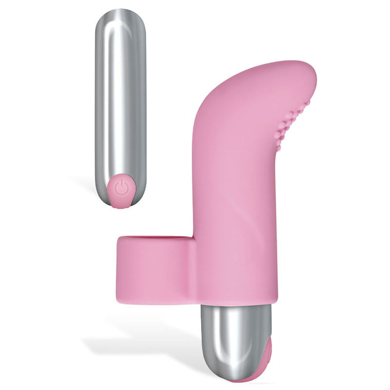 Adam & Eve Silicone Rechargeable Finger Vibe - Pink USB Rechargeable Finger Stimulator Adam & Eve