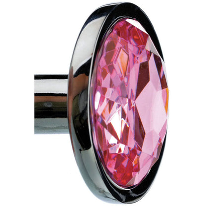 Adam & Eve Pink Gem Anal Plug - Medium - Silver Medium 8.2 cm Metal Butt Plug with Pink Gem Adam & Eve