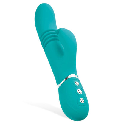 Adam & Eve Eve's Rechargeable Thrusting Rabbit - Green 22.9 cm (9'') USB Rechargeable Thrusting Rabbit Vibrator Adam & Eve