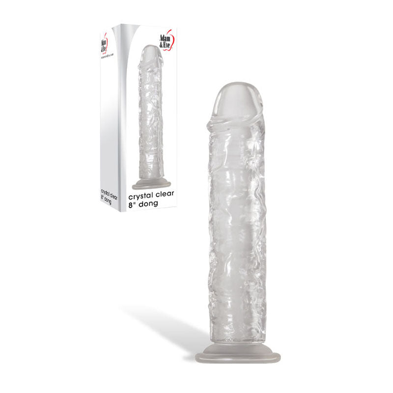 Adam & Eve Crystal Clear 8'' Dong - Clear 20.3 cm Dong Adam & Eve