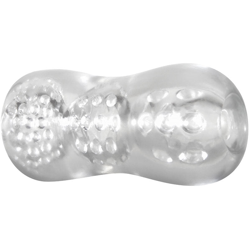 Adam & Eve Triple Chamber Ball Drainer - Clear Masturbator Sleeve Adam & Eve