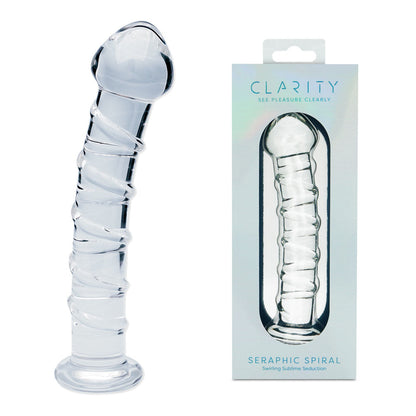 Clarity - Seraphic Spiral - Clear 16 cm Glass Dildo Creative Conceptions