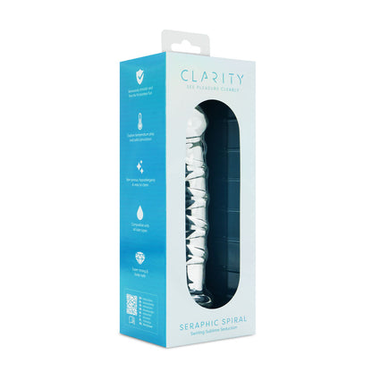 Clarity - Seraphic Spiral - Clear 16 cm Glass Dildo Creative Conceptions