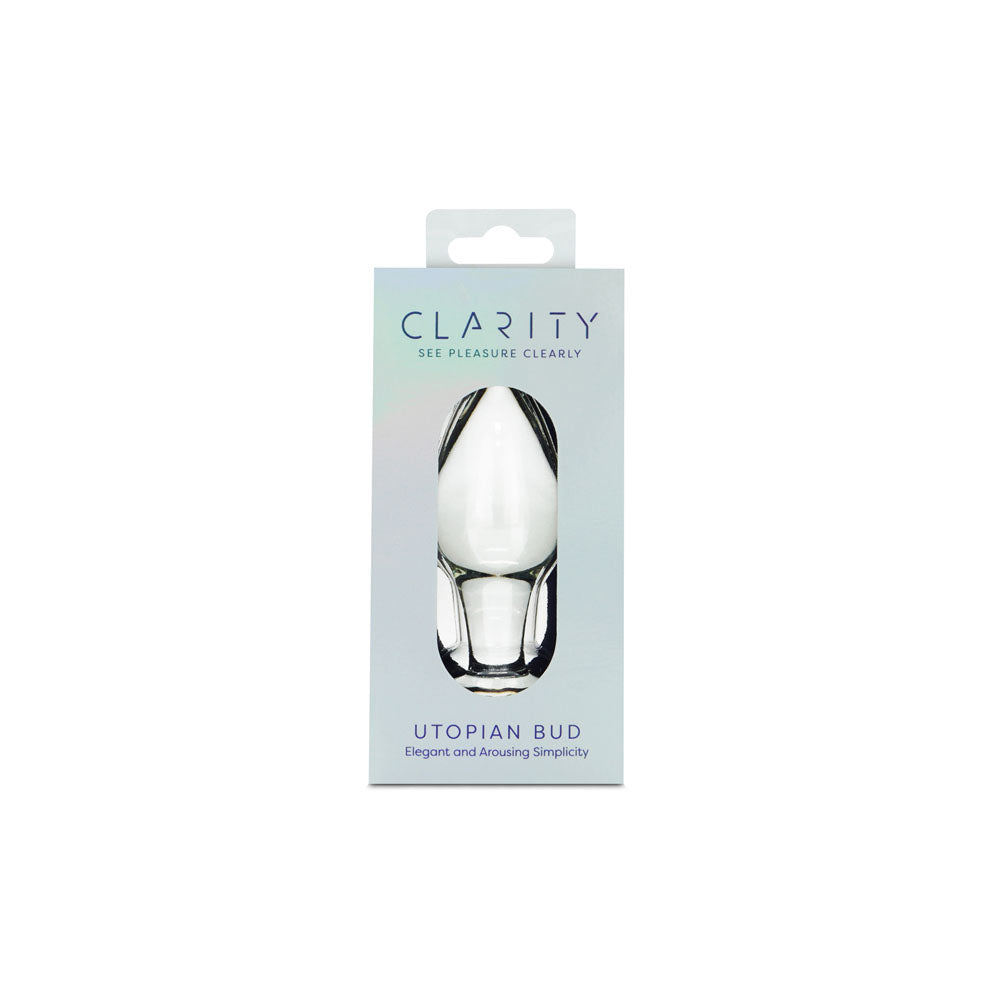 Clarity - Utopian Bud - Clear 8.9 cm Glass Butt Plug Creative Conceptions