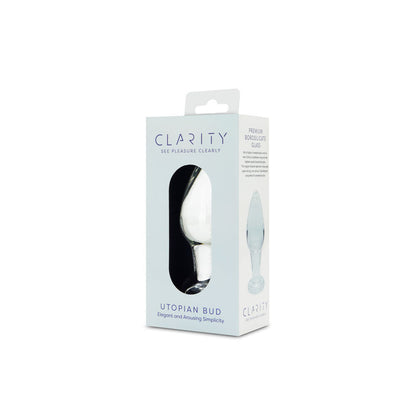Clarity - Utopian Bud - Clear 8.9 cm Glass Butt Plug Creative Conceptions