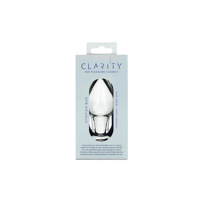 Clarity - Utopian Bud - Clear 8.9 cm Glass Butt Plug Creative Conceptions