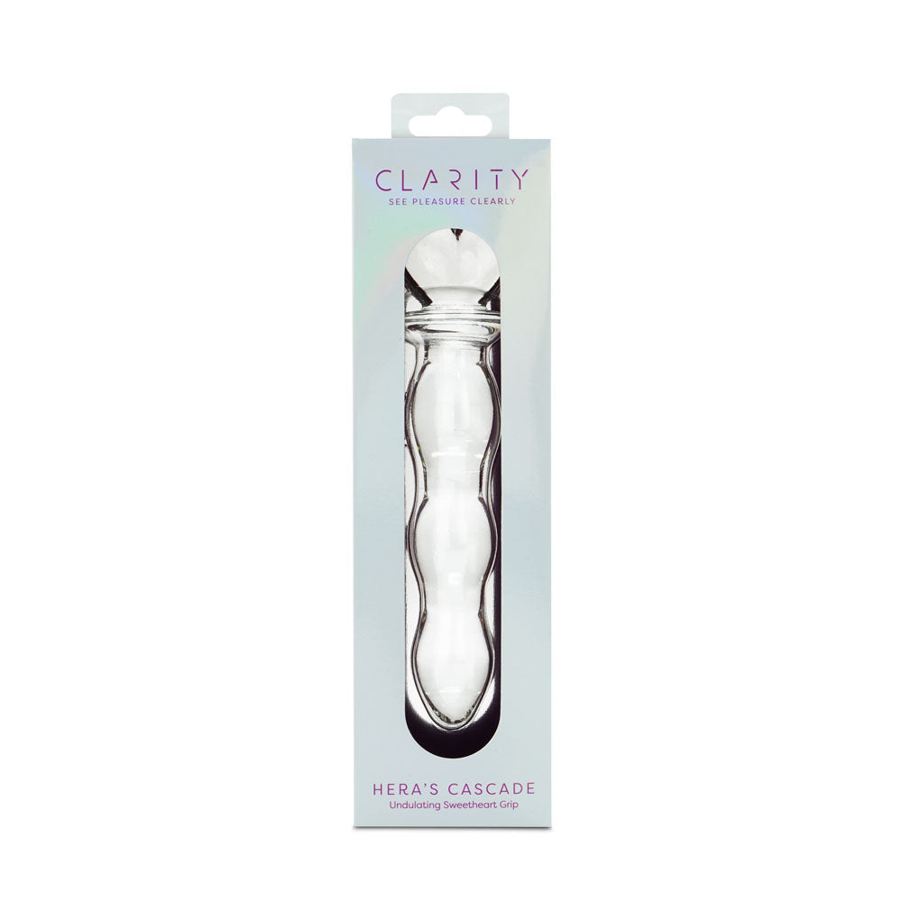Clarity - Hera's Cascade - Clear 15 cm Glass Dildo Creative Conceptions