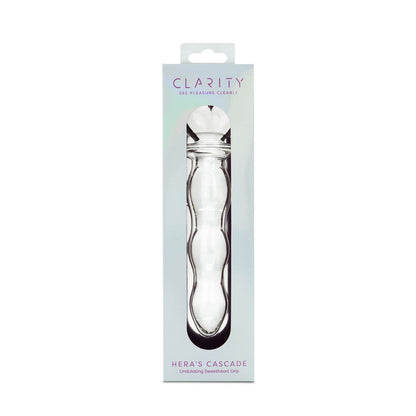 Clarity - Hera's Cascade - Clear 15 cm Glass Dildo Creative Conceptions
