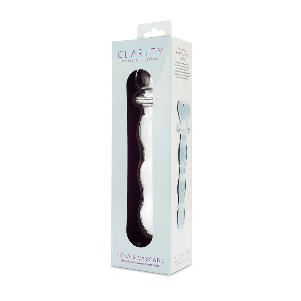 Clarity - Hera's Cascade - Clear 15 cm Glass Dildo Creative Conceptions