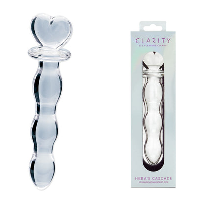 Clarity - Hera's Cascade - Clear 15 cm Glass Dildo Creative Conceptions