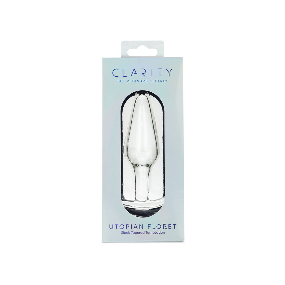 Clarity - Utopian Floret - Clear 11 cm Glass Butt Plug Creative Conceptions