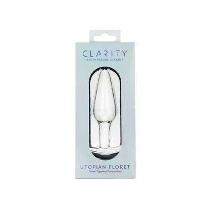 Clarity - Utopian Floret - Clear 11 cm Glass Butt Plug Creative Conceptions