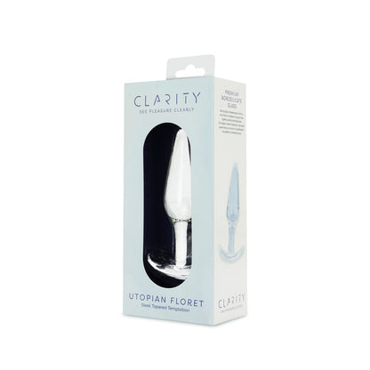Clarity - Utopian Floret - Clear 11 cm Glass Butt Plug Creative Conceptions