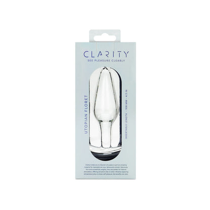 Clarity - Utopian Floret - Clear 11 cm Glass Butt Plug Creative Conceptions