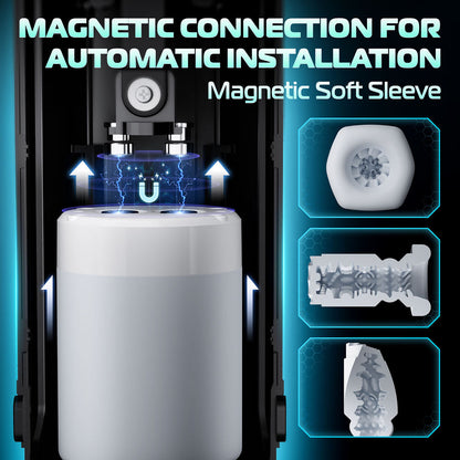 CyberSkin The Titan - Black USB Rechargeable Thrusting & Vibrating Auto Masturbator with Heater CyberSkin