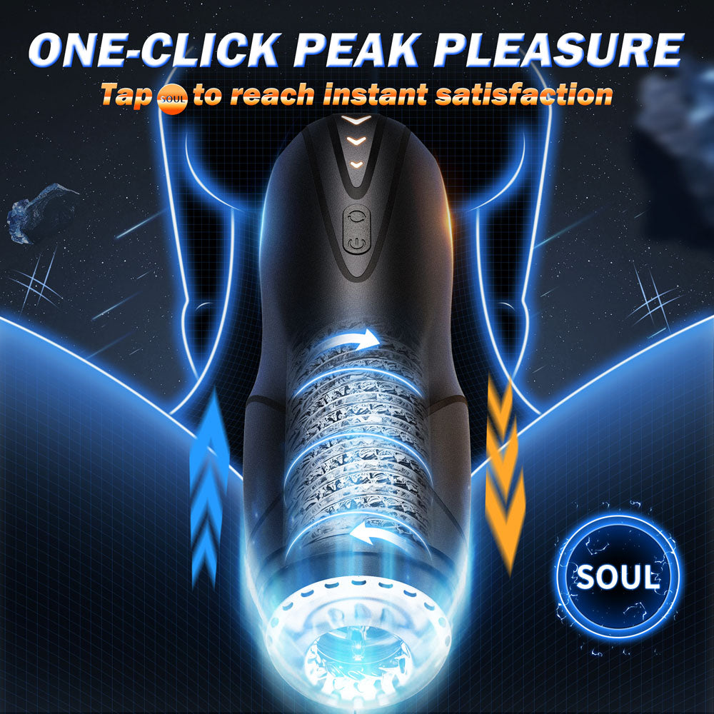 CyberSkin The Galaxy Voy - USB Rechargeable Thrusting & Rotating Auto Masturbator with Heater CyberSkin