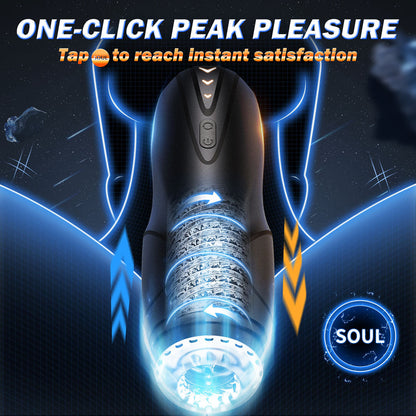 CyberSkin The Galaxy Voy - USB Rechargeable Thrusting & Rotating Auto Masturbator with Heater CyberSkin