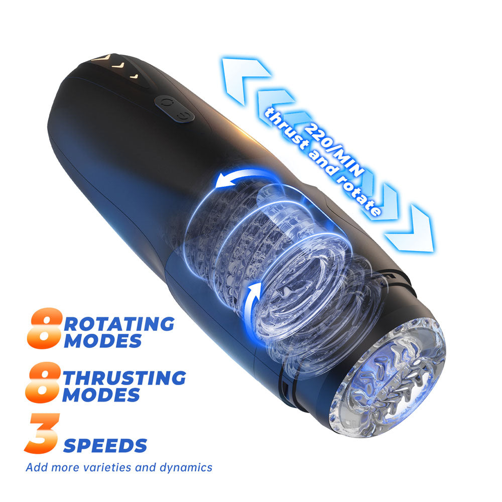 CyberSkin The Galaxy Voy - USB Rechargeable Thrusting & Rotating Auto Masturbator with Heater CyberSkin