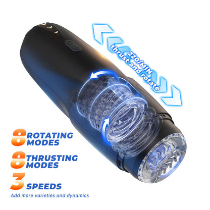 CyberSkin The Galaxy Voy - USB Rechargeable Thrusting & Rotating Auto Masturbator with Heater CyberSkin