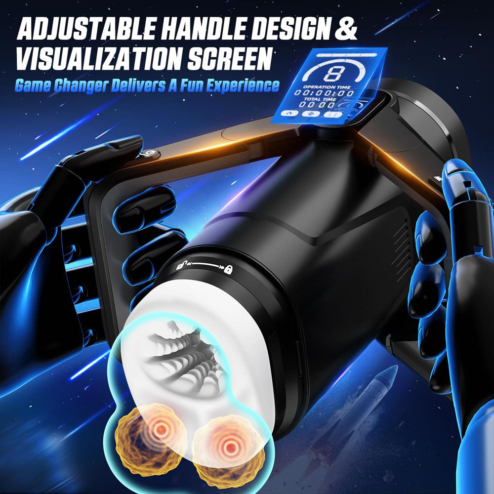 CyberSkin The Wing - Black USB Rechargeable Thrusting & Massaging Auto Masturbator with Heater CyberSkin