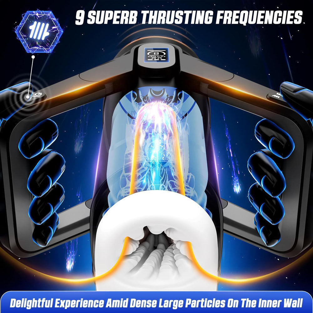 CyberSkin The Wing - Black USB Rechargeable Thrusting & Massaging Auto Masturbator with Heater CyberSkin