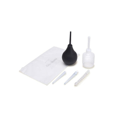 CleanScene 7 Piece Anal Douche Set with Flexible Tip Head - 225 ml Capacity with Free Travel Douche Included Xgen Products