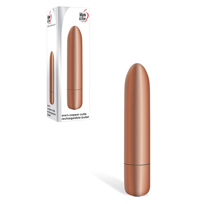 Adam & Eve COPPER CUTIE Rechargeable Bullet - Copper 10 cm USB Rechargeable Bullet Adam & Eve