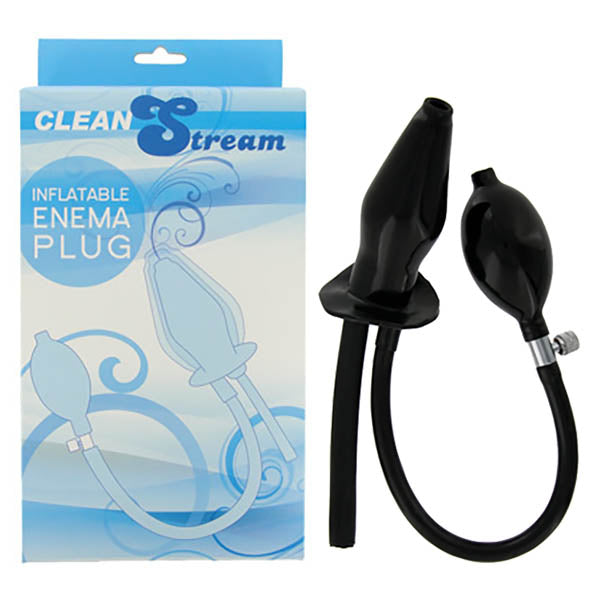 CleanStream Inflatable Enema Plug - Black Douche Plug XR Brands
