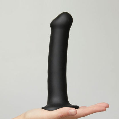 Strap On Me Dual Density Dildo Black Medium Strap-on-me