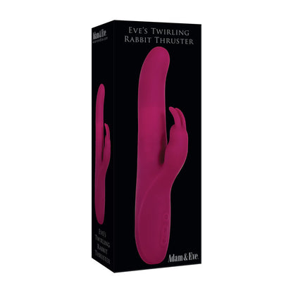 Adam & Eve Eve's Twirling Rabbit Thruster - Purple 24.1 cm USB Rechargeable Thrusting Rabbit Vibrator Adam & Eve