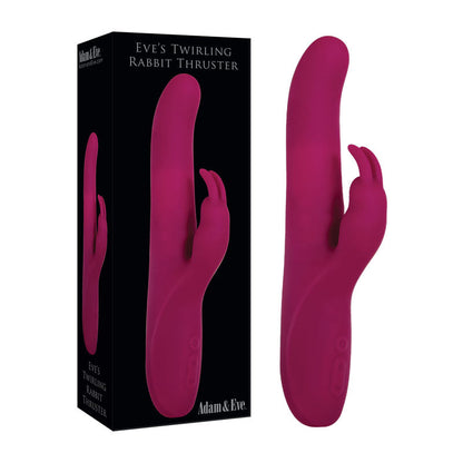 Adam & Eve Eve's Twirling Rabbit Thruster - Purple 24.1 cm USB Rechargeable Thrusting Rabbit Vibrator Adam & Eve