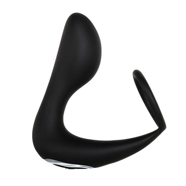 Adam & Eve Adam's Rechargeable Prostate Pleaser & C-Ring - Black USB Rechargeable Anal Plug with Cock Ring Adam & Eve